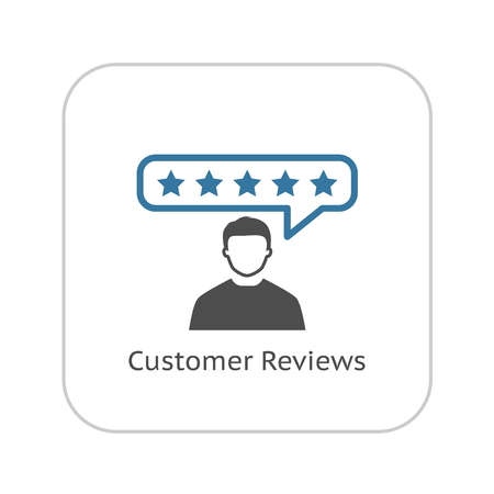 Customer Reviews Icon. Flat Design. Business Concept. Isolated Illustration.のイラスト素材