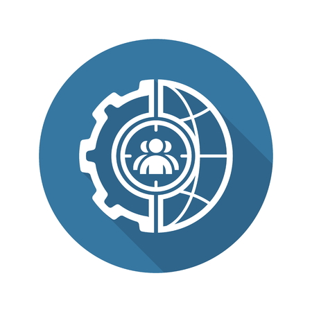 Global Targeting Icon. Flat Design. Business Concept. Isolated Illustration.のイラスト素材