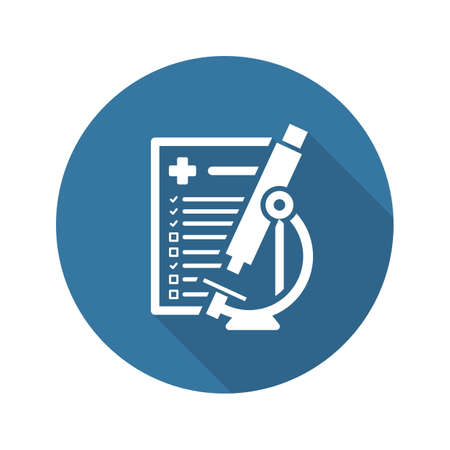 Laboratory Analysis  and Medical Services Icon. Flat Design. Isolated.のイラスト素材