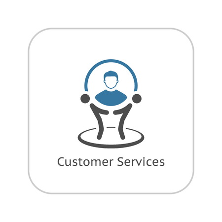 Customer Service Icon. Flat Design. Business Concept. Isolated Illustration.のイラスト素材