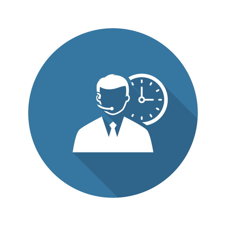 Call Center Icon. Flat Design. Business Concept. Isolated Illustration.のイラスト素材