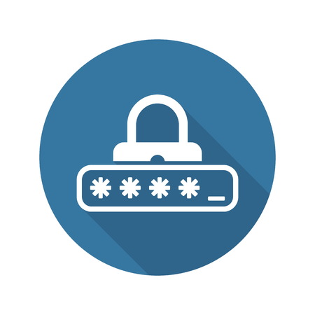 Password Protection Icon. Flat Design. Business Concept Isolated Illustration.