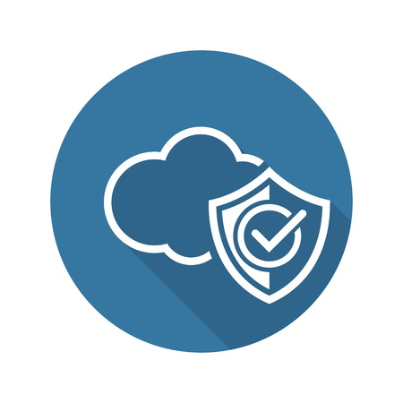 Cloud Security Icon. Flat Design. Business Concept Isolated Illustration.のイラスト素材