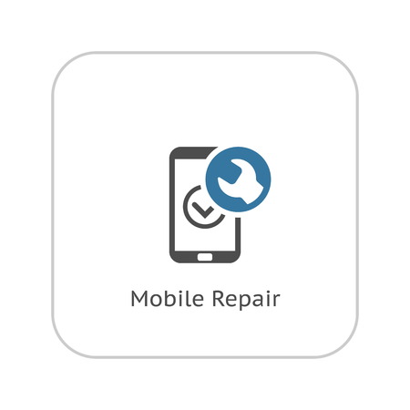 Mobile Repair Icon. Flat Design Isolated Illustration.のイラスト素材