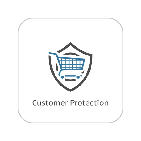Customer Protection  Icon. Flat Design. Business Concept Isolated Illustration.のイラスト素材