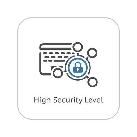 High Security Level Icon. Flat Design. Business Concept Isolated Illustration.のイラスト素材