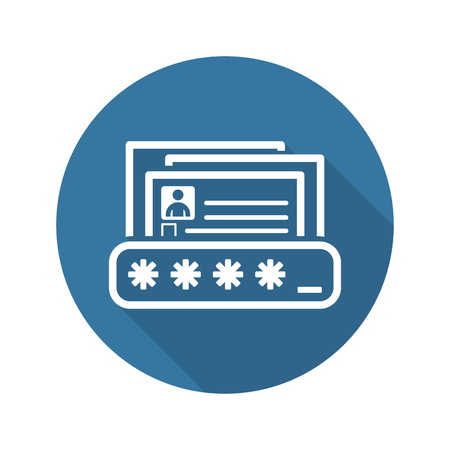 Personal Data Protection Icon. Flat Design. Business Concept Isolated Illustration.のイラスト素材