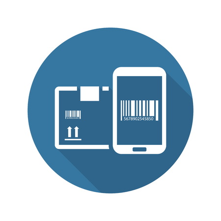 Mobile Tracking Services Icon. Flat Design. Mobile Devices and Services Concept. Isolated Illustration.のイラスト素材