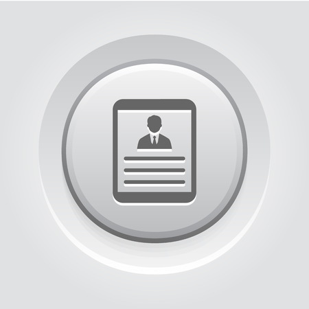 Tablet Profile Grey Button Icon. Business Conceptのイラスト素材