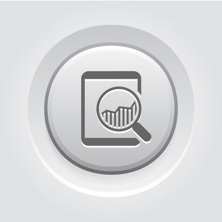 Business Analysis Icon. Grey Button Design. Business Conceptのイラスト素材