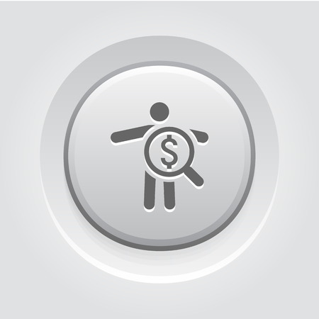 Searching for Professional Stuff. Business Concept. Grey Button Designのイラスト素材