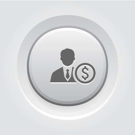 Mentor Icon. Business Concept. Grey Button Designのイラスト素材