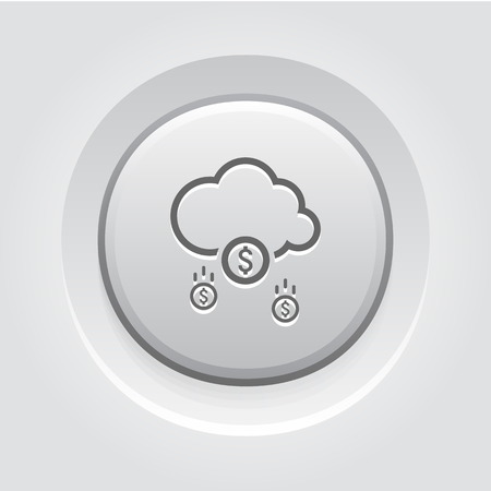 Make Money Icon. Business Concept. Cloud Mining. Grey Button Designのイラスト素材