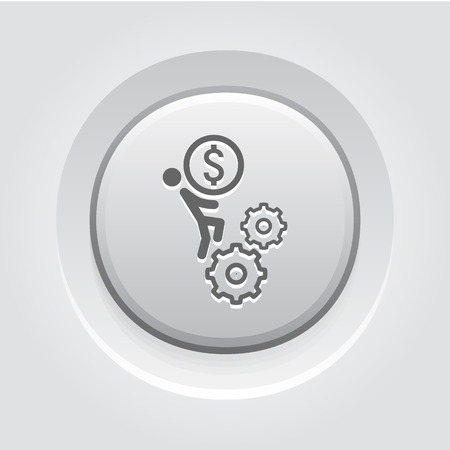 Business Mechanics Concept Icon. Grey Button Designのイラスト素材