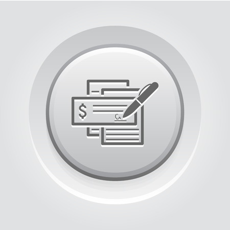 Document Flow Icon. Business Concept. Grey Button Designのイラスト素材