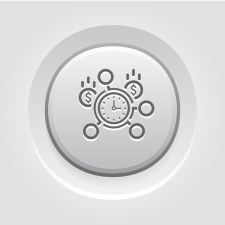 Time Management Icon. Business Concept. Grey Button Designのイラスト素材