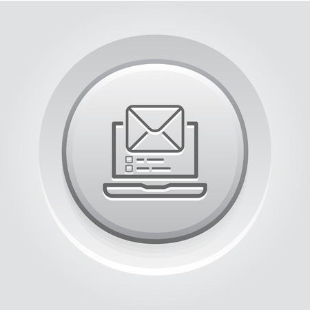 Email Marketing Icon. Business Concept. Grey Button Designのイラスト素材