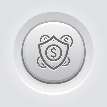Secure Transactions Icon. Business Concept. Grey Button Designのイラスト素材