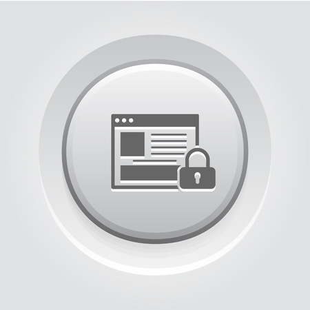 Online Security Icon. Business Concept. Grey Button Designのイラスト素材