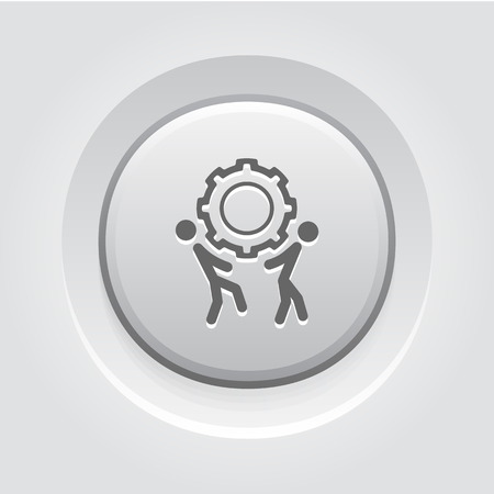 Technical Support Icon. Business Concept. Grey Button Designのイラスト素材