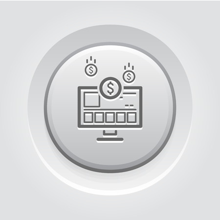 Income Store Icon. Business Concept. Grey Button Designのイラスト素材