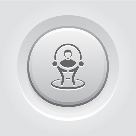 Customer Service Icon. Business Concept. Grey Button Designのイラスト素材