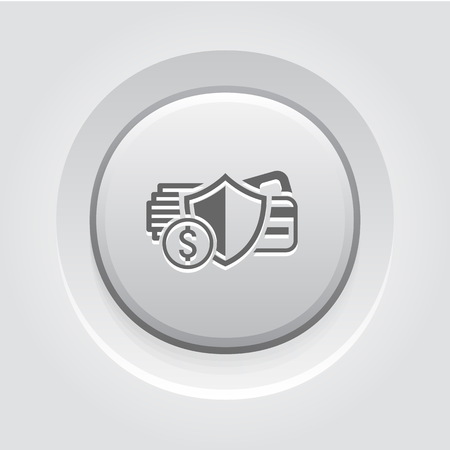 Secure Transaction Icon. Business Concept Grey Button Designのイラスト素材