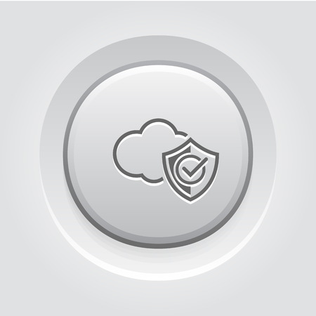 Cloud Security Icon. Business Concept Grey Button Designのイラスト素材