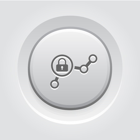Security Checkpoint Icon. Business Concept Grey Button Designのイラスト素材