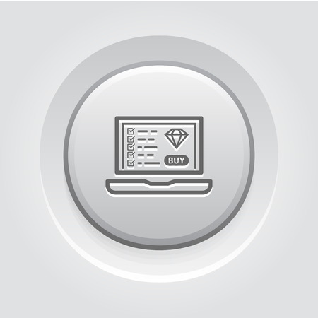 Landing Page Icon. Business Concept. Grey Button Designのイラスト素材