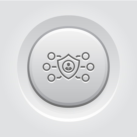 Secured Access Icon. Business Concept Grey Button Designのイラスト素材