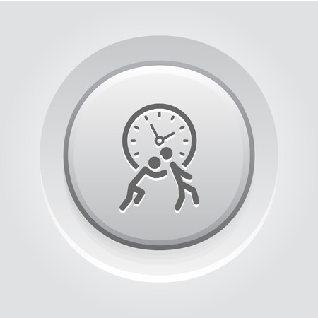 Time for Action Icon. Business Concept.  Grey Button Design