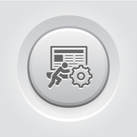 Technical Support Icon. Business Concept. Grey Button Designのイラスト素材
