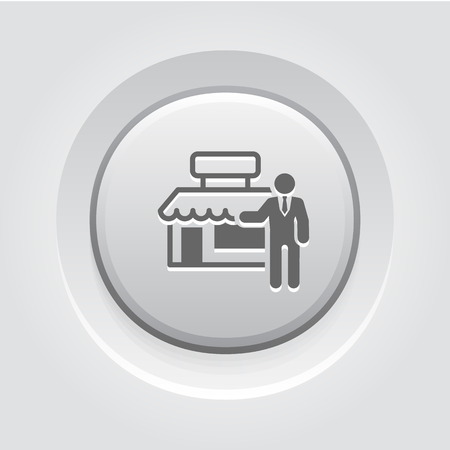 Marketing Icon. Business Concept. Grey Button Designのイラスト素材