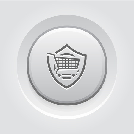 Customer Protection  Icon. Business Concept Grey Button Designのイラスト素材