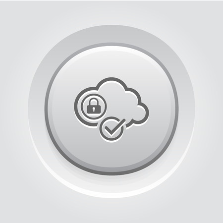 Cloud Security Icon. Business Concept Grey Button Designのイラスト素材