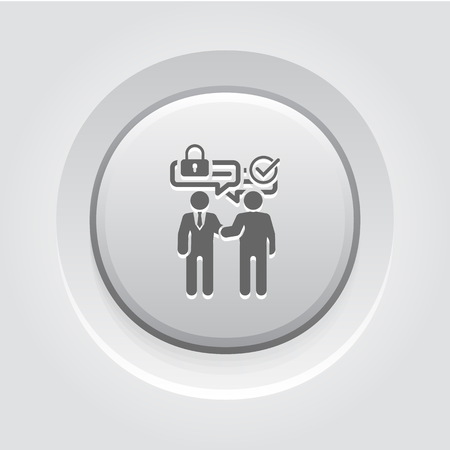 Secure Deal Icon. Business Concept Grey Button Designのイラスト素材
