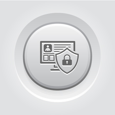Private Security Protection Icon. Business Concept Grey Button Designのイラスト素材