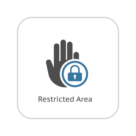 Restricted Area Icon. Flat Design Isolated Illustration.のイラスト素材