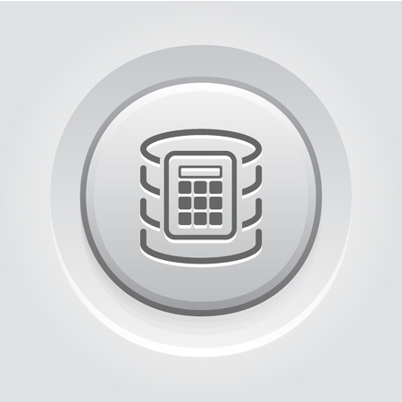 Secure Database Icon. Flat Design. Business Concept Grey Button Designのイラスト素材