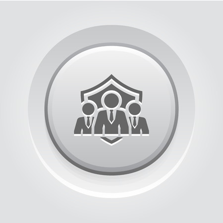 Security Management Icon. Flat Design. Business Concept Grey Button Designのイラスト素材