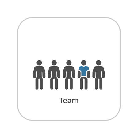 Team Icon. Business Concept. Group of People with Leader. Flat Design. Isolated Illustration. App Symbol or UI element.のイラスト素材