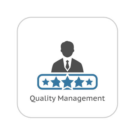 Quality Management Icon. Flat Design. App Symbol or UI element.のイラスト素材