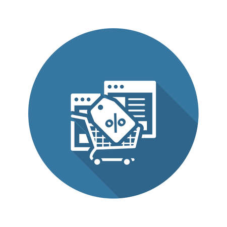 Discount Icon. Flat Design. Isolated Illustration. App Symbol or UI element. Web Pages with Popup Offer.のイラスト素材