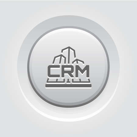 Corporate CRM System Icon. Flat Design.のイラスト素材