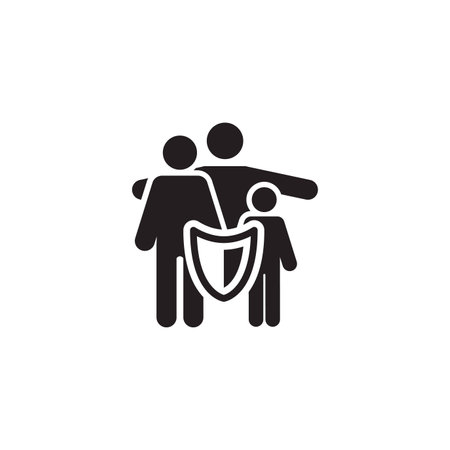 Family Insurance Solutions and Services Icon.のイラスト素材