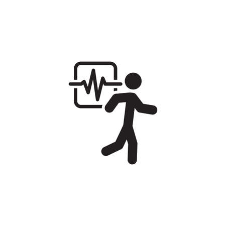 Cardio Workout and Medical Services Icon.のイラスト素材