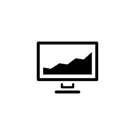 Financial Data Icon. Business Concept. Flat Design.のイラスト素材