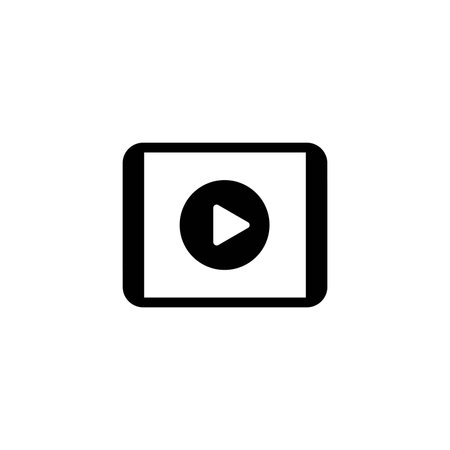 Video Report Icon. Business Concept. Flat Design.のイラスト素材