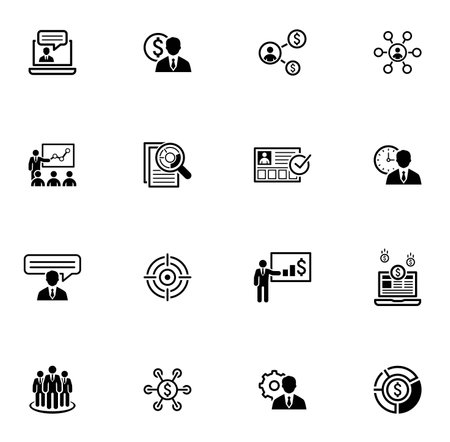 Business and Finances Icons Set. Flat Design.のイラスト素材